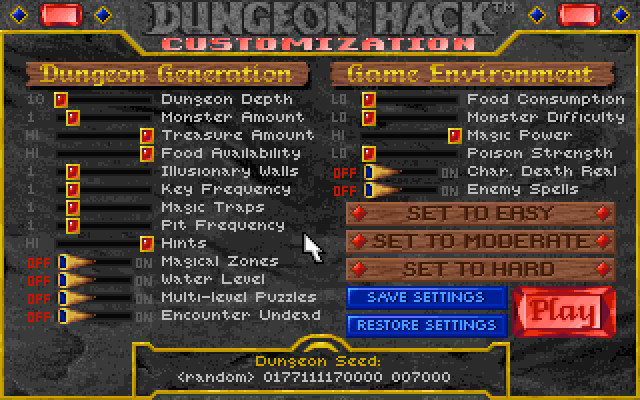 Hard Difficulty Menu Extended Difficulty Options – Philipp Stenger